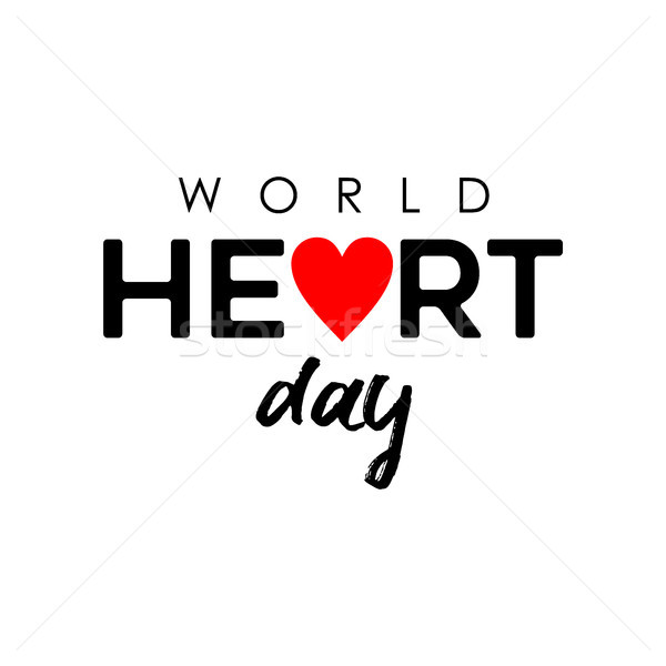 World Heart Day design for health care and love Stock photo © cienpies