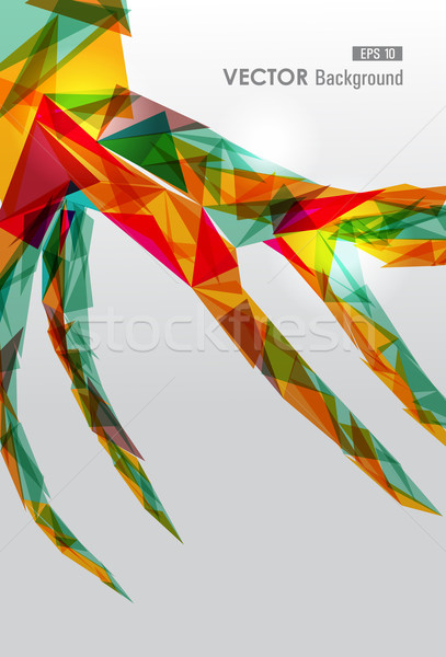 Colorful geometric transparency. Stock photo © cienpies