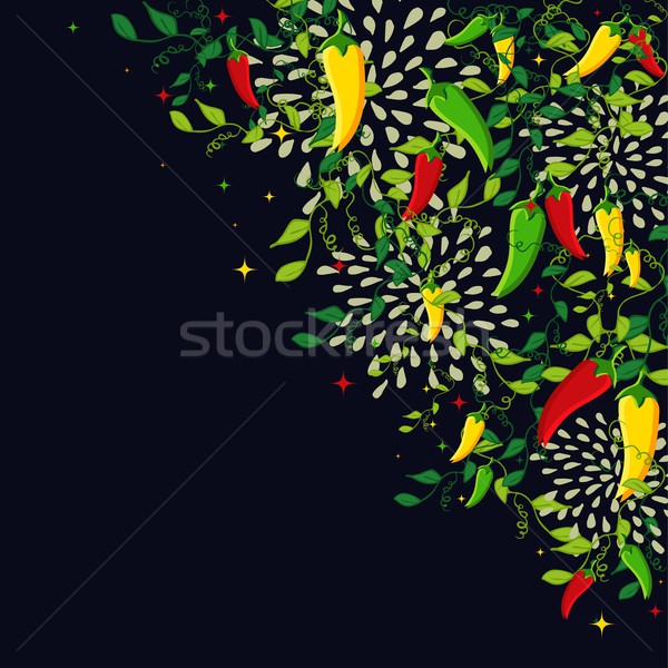 Illustration coloré piment idées menu [[stock_photo]] © cienpies