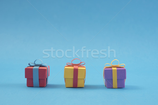 Handmade paper cut holiday gift concept template Stock photo © cienpies