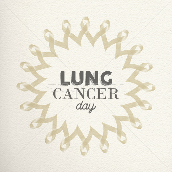 Lung cancer day awareness design made of ribbons Stock photo © cienpies