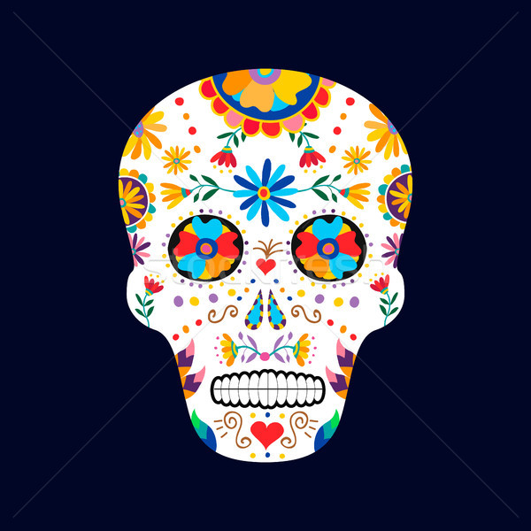 Day of the dead skull for mexican celebration Stock photo © cienpies