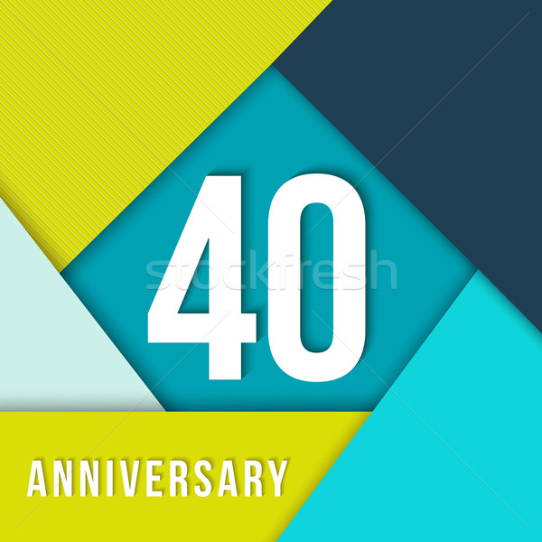 40 year anniversary material design template Stock photo © cienpies