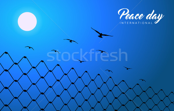[[stock_photo]]: Paix · jour · carte · colombe · oiseaux · monde