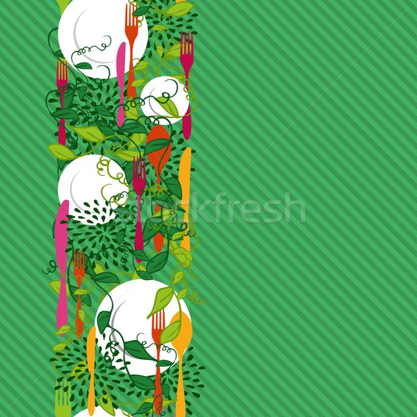 Kitchen food seamless pattern concept Stock photo © cienpies