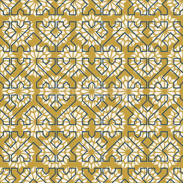 Arab mosaic tile vintage seamless pattern Stock photo © cienpies