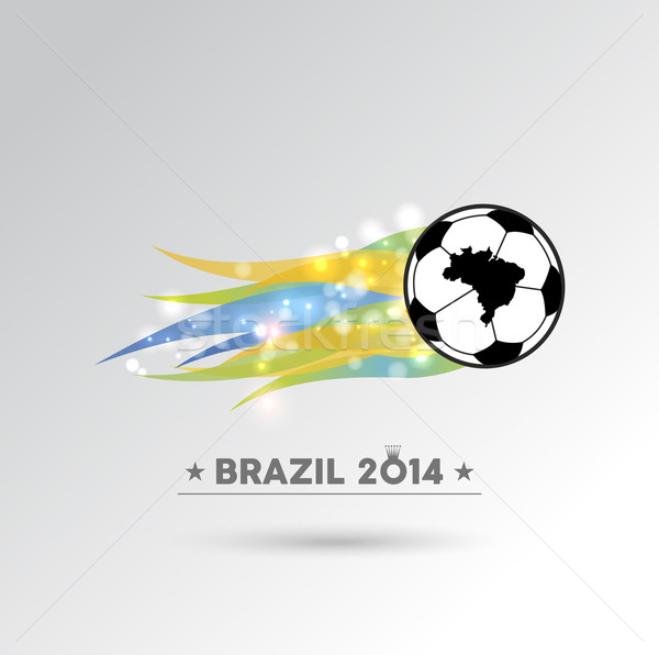 Сток-фото: Бразилия · 2014 · футбольным · мячом · чемпионат · цветами