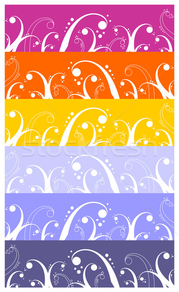 Waves and curls pattern background Stock photo © cienpies