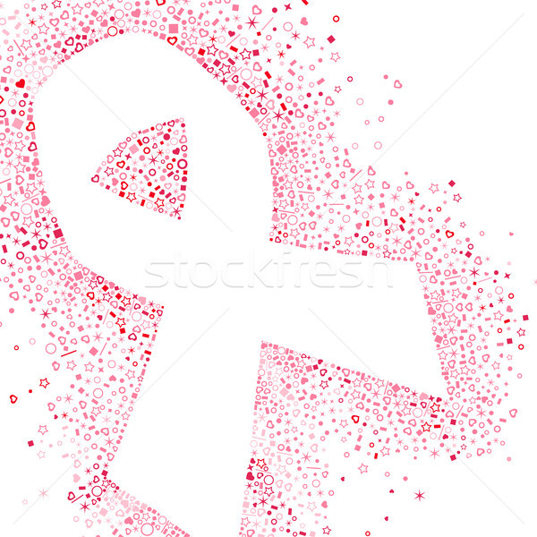 Mellrák tudatosság rózsaszín szalag ikon forma hónap Stock fotó © cienpies