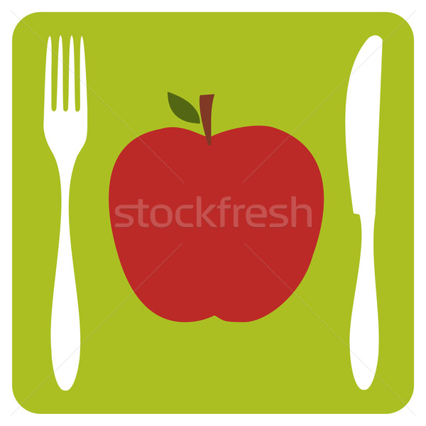 Vegetarian restaurant icon. Stock photo © cienpies