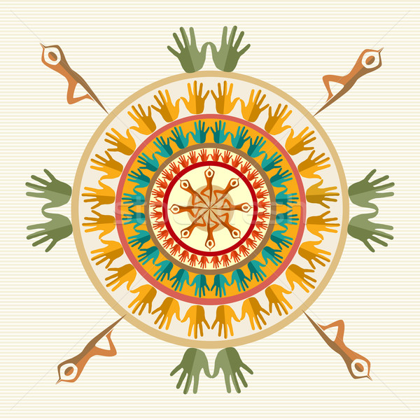 India yoga mandala Stock photo © cienpies