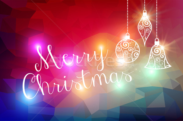 Merry Christmas bokeh lights background Stock photo © cienpies