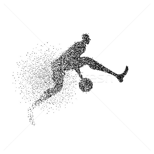 Basketball player silhouette particle background Stock photo © cienpies