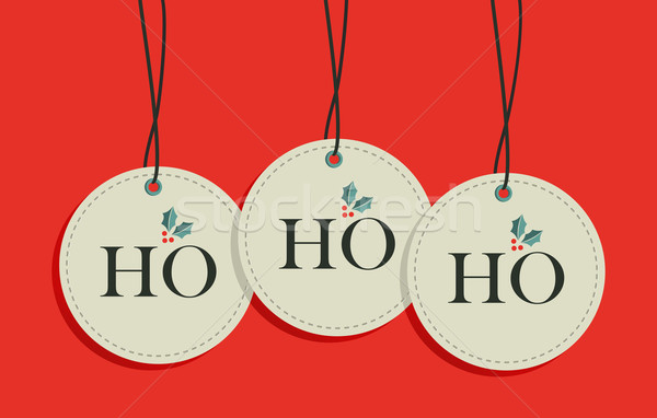 Christmas hang tags sale set Stock photo © cienpies