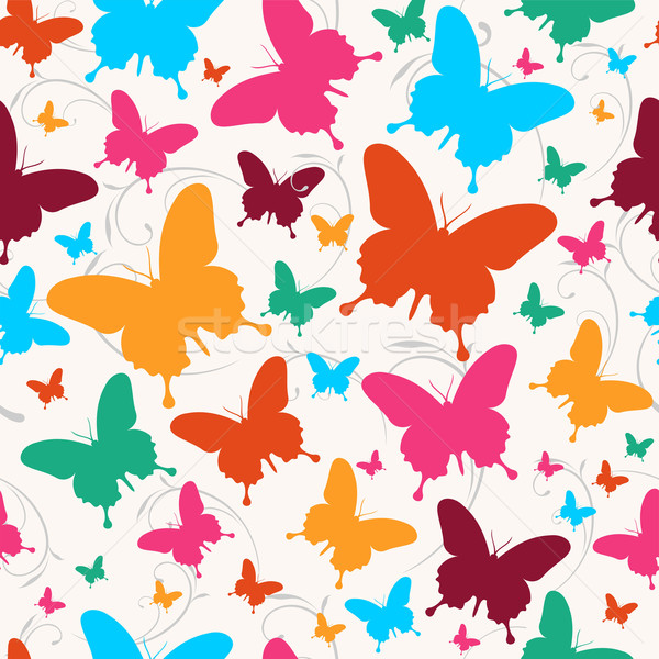 Spring butterfly pattern Stock photo © cienpies