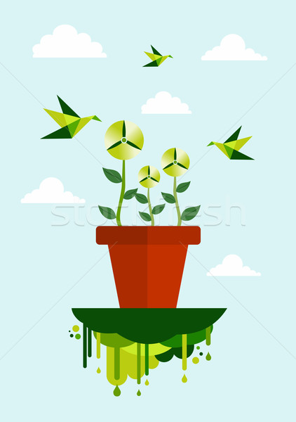 Green environment clean energy concept  Stock photo © cienpies
