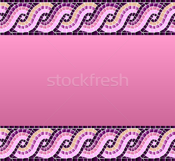 Wave mosaic seamless pattern Stock photo © cienpies