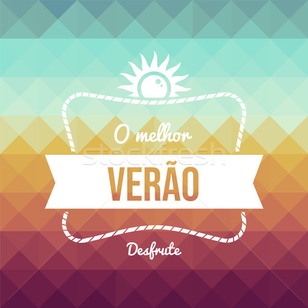 Vintage portuguese summer vacation greeting card Stock photo © cienpies