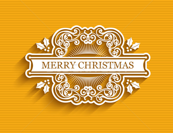 Christmas typographic label Stock photo © cienpies