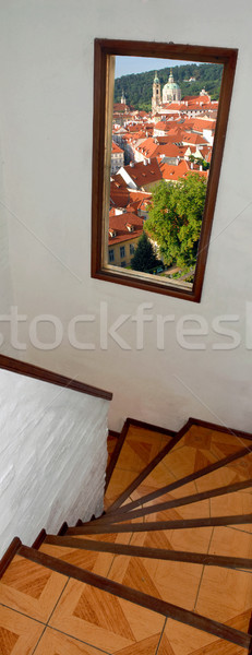 Stairway with window view Stock photo © cienpies