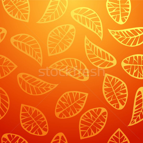 Fresh orange leaves pattern Stock photo © cienpies