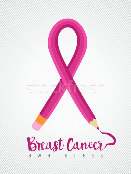 Breast cancer awareness ribbon education concept Stock photo © cienpies