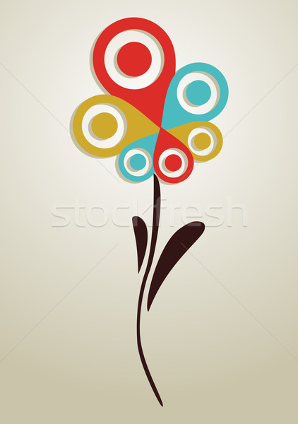 Gps mark conceptual flower Stock photo © cienpies