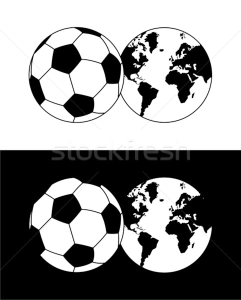 Globe and soccer ball composition Stock photo © cienpies