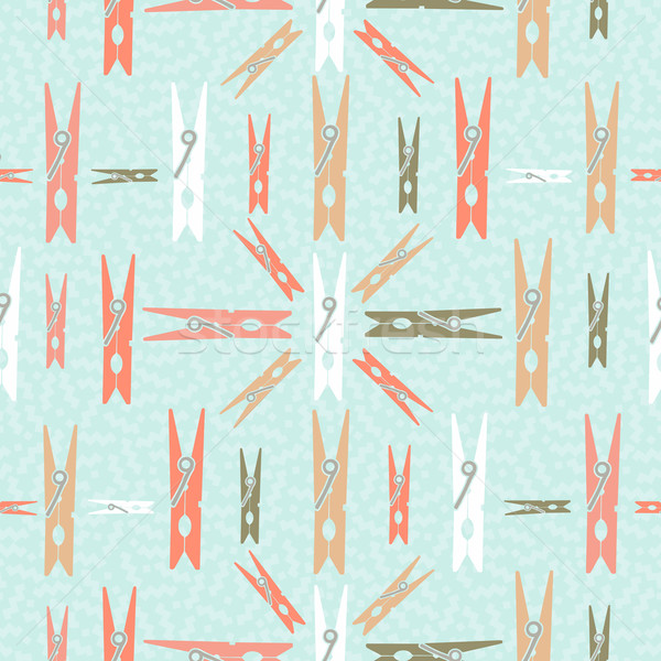 Clothespin retro seamless pattern shape background Stock photo © cienpies