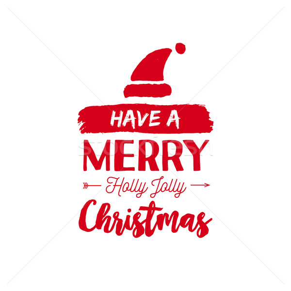 Christmas text quote lettering card illustration Stock photo © cienpies