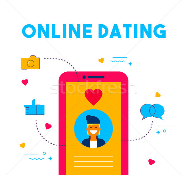 Zdjęcia stock: Online · dating · social · media · data · app · projektu