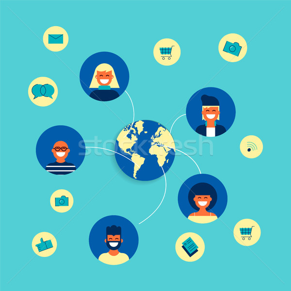 8787239 Internet Social Network Group Concept Flat Design By 8787239 Internet Social Network Group Concept Flat Design By