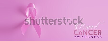 Breast cancer awareness ribbon banner background Stock photo © cienpies