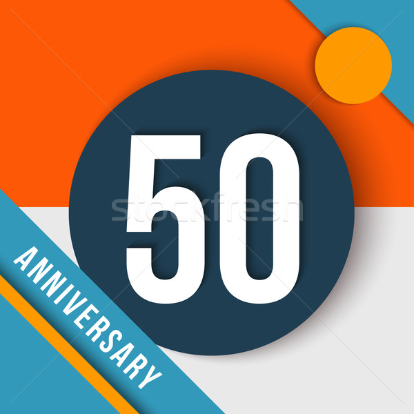 50 year anniversary material design concept Stock photo © cienpies