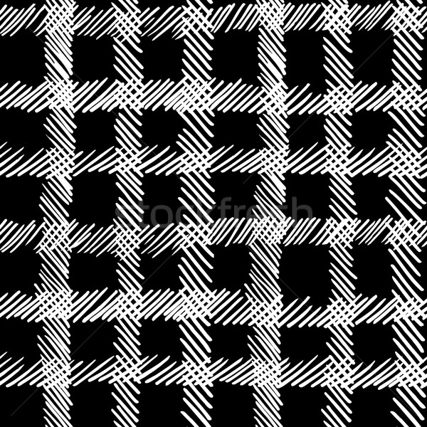 Boho geometric black and white seamless pattern Stock photo © cienpies