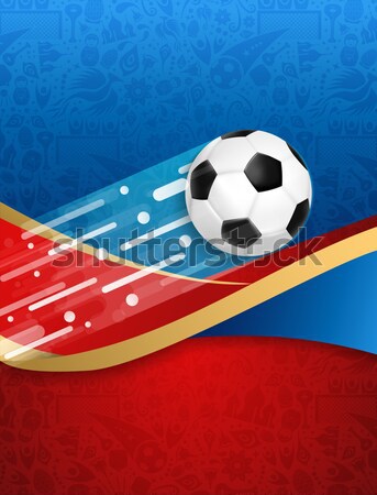 Russia sport event web banner with soccer ball Stock photo © cienpies