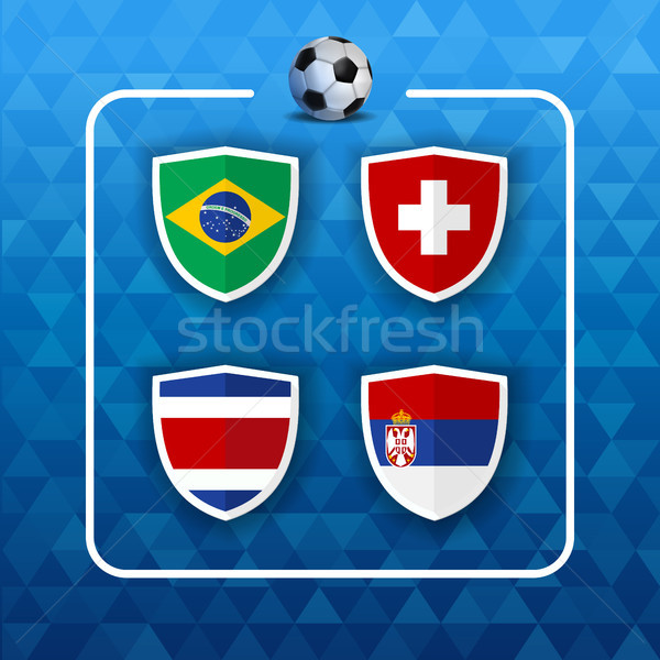 Foto stock: Grupo · país · equipos · ruso · fútbol · evento