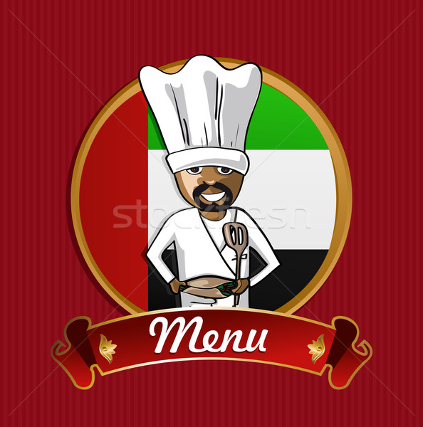 Food from Arab emirates menu poster. Stock photo © cienpies