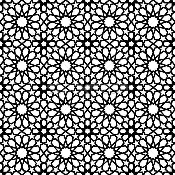 Klasszikus muszlim mozaik csempe dekoráció művészet Stock fotó © cienpies