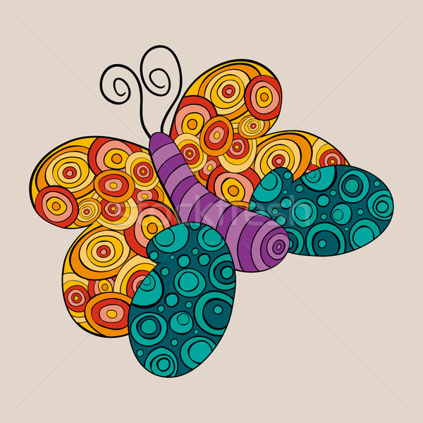 Vibrant spring butterfly Stock photo © cienpies