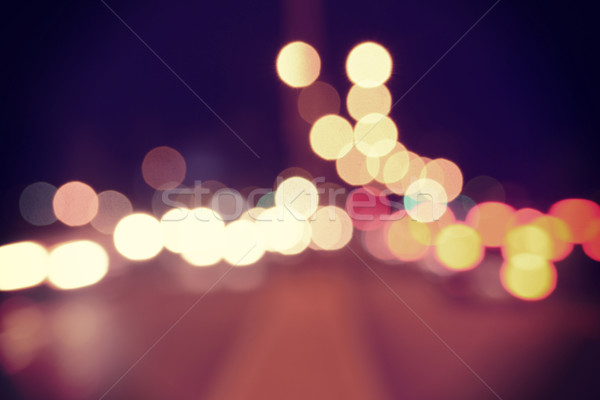 Bokeh kentsel bulanıklık ışıklar bağbozumu Stok fotoğraf © cienpies