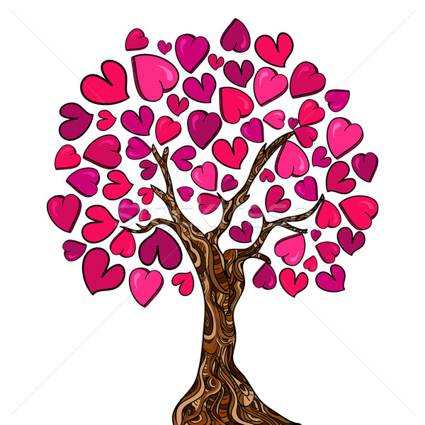 Love concept tree card Stock photo © cienpies