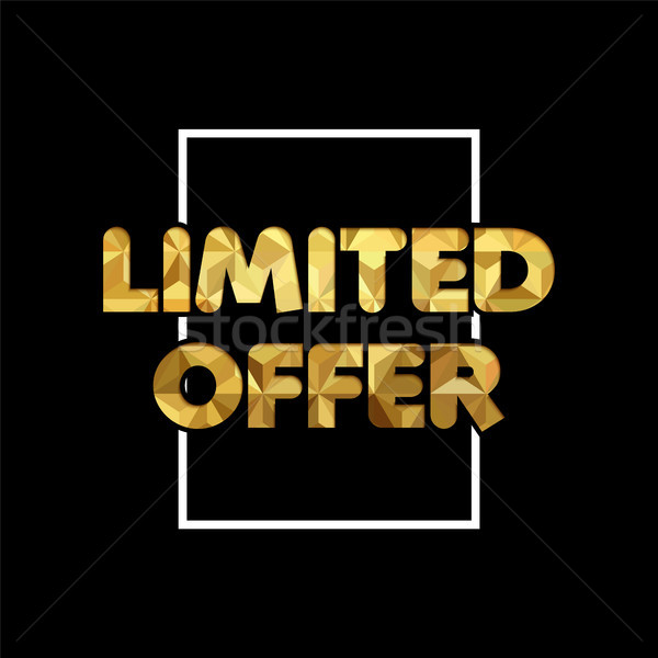 Limited offer gold paper quote for business sale Stock photo © cienpies