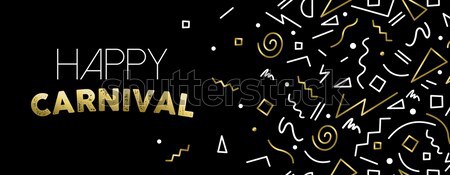 Happy birthday gold party decoration web banner Stock photo © cienpies