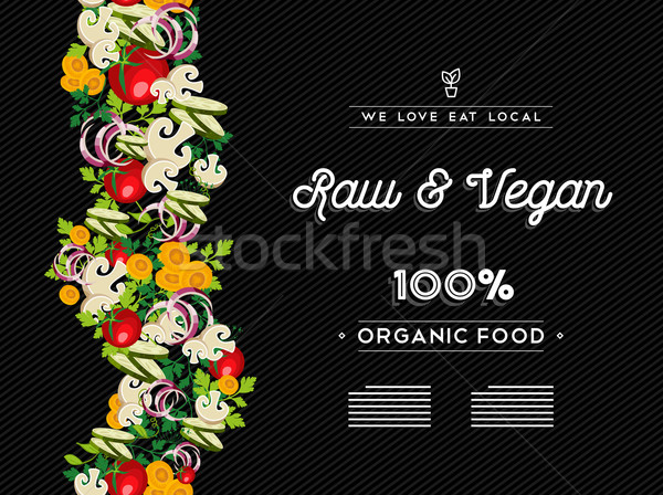 Brut vegan alimentaire menu modèle légumes [[stock_photo]] © cienpies