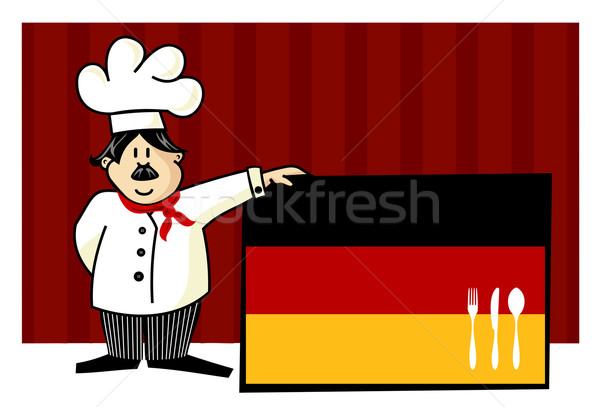 Chef of german cuisine Stock photo © cienpies