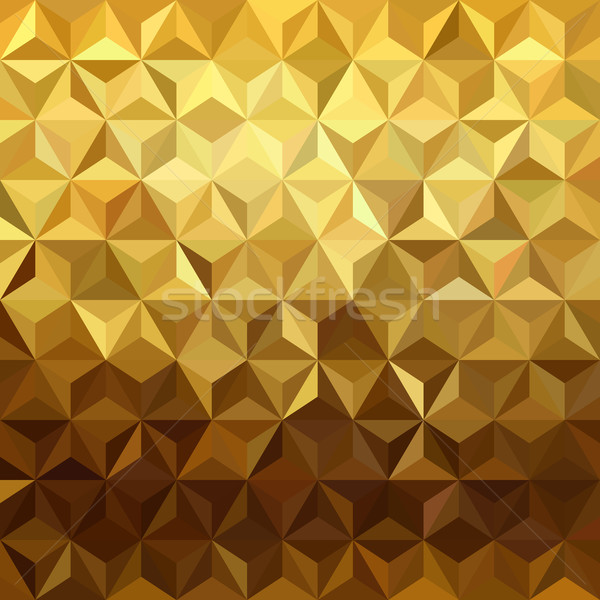 Gold pattern low poly 3d triangle geometry fancy Stock photo © cienpies