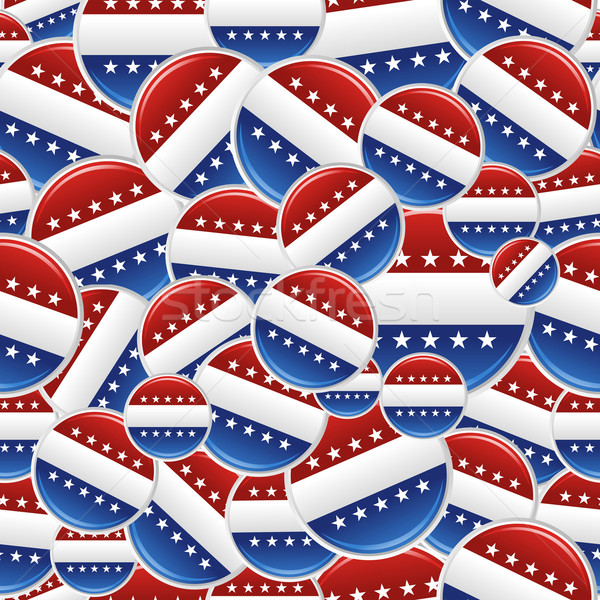 Stemming USA patroon verkiezingen badge vector Stockfoto © cienpies