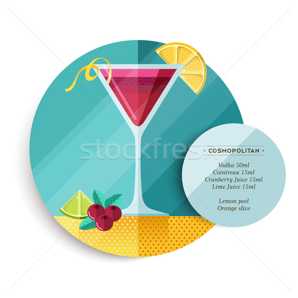 Cosmopolitan cocktail drink recipe for party Stock photo © cienpies