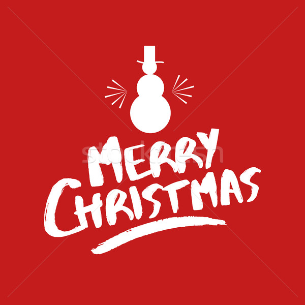 [[stock_photo]]: Noël · citer · bonhomme · de · neige · illustration · joyeux · texte